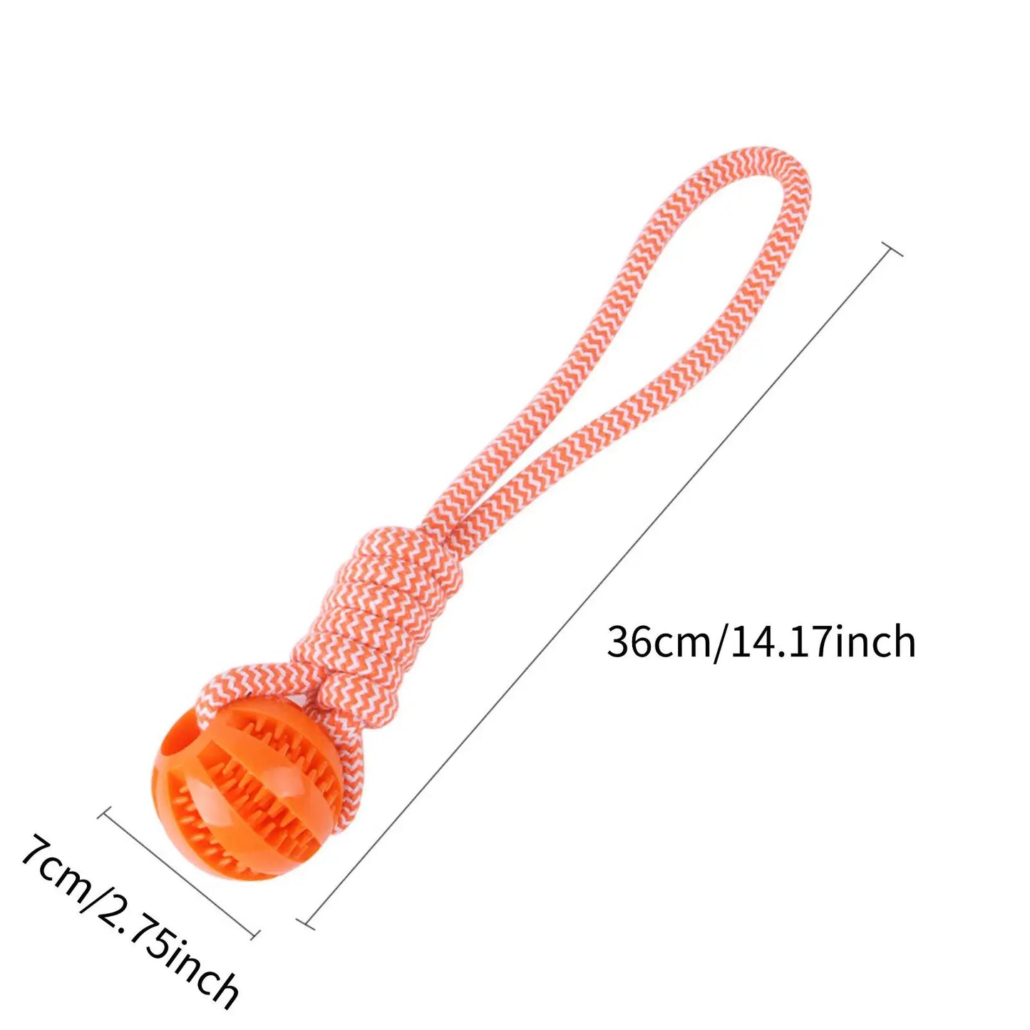 Dog Toys Balls Interactive Treat Rope Rubber Leaking Balls for Small Medium Dogs Chewing Bite Resistant Pet Tooth Cleaning