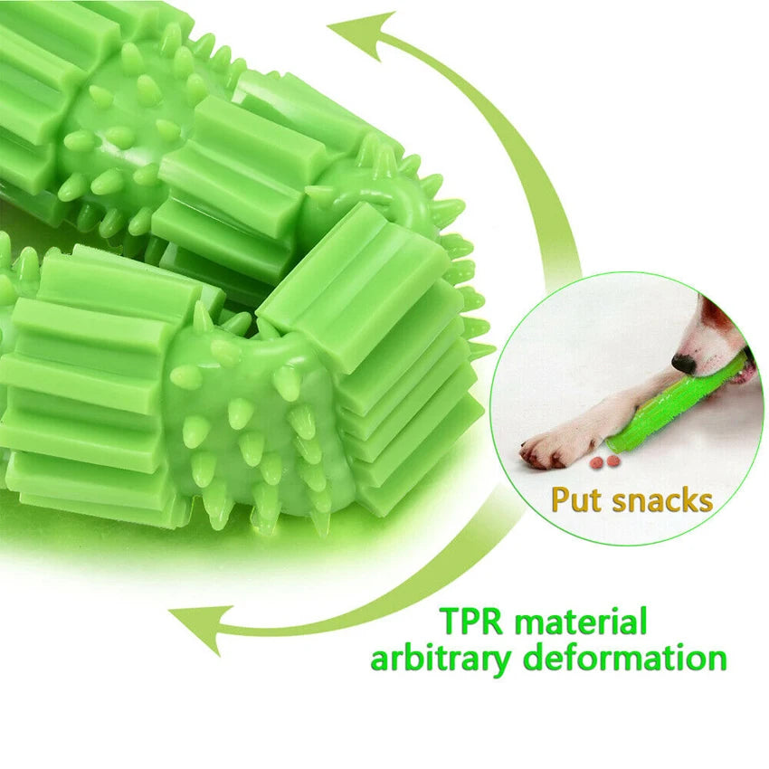 Pet Dog Chew Toy for Aggressive Chewers Treat Dispensing Rubber Teeth Cleaning Toy Squeaking Rubber Dog Toy